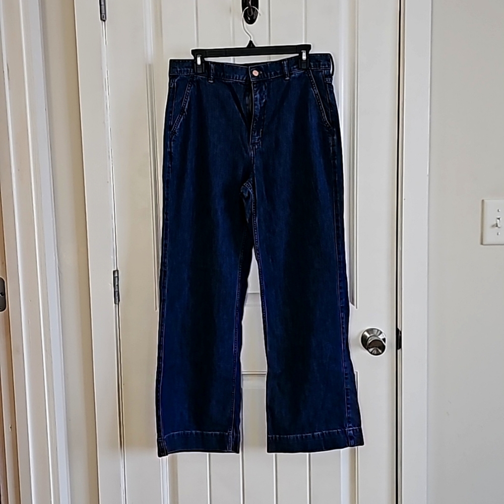 EUC J.Crew Wideleg Denim Trousers